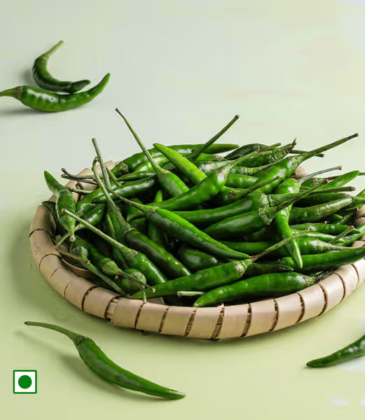🔥 Spicy Green Chillies (Hari Mirchi)  100g